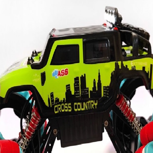  ماشین کنترلی شارژی آفرود جیپ سبز با دو کنترل دستی و دستبندی Off-Road RC Car Drift Wheels 1:10 -اسباب بازی